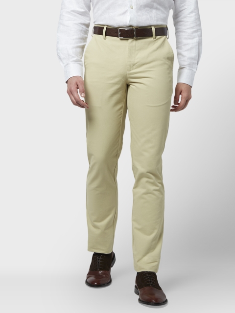 

ColorPlus Men Beige Slim Fit Solid Formal Trousers