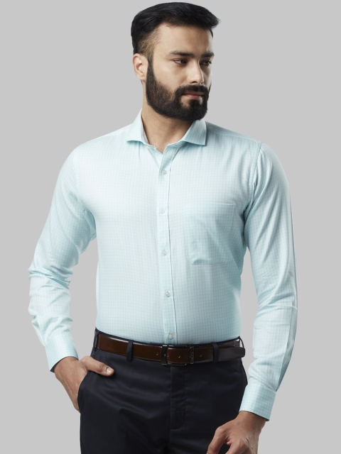 

Raymond Men Blue Slim Fit Checked Formal Shirt