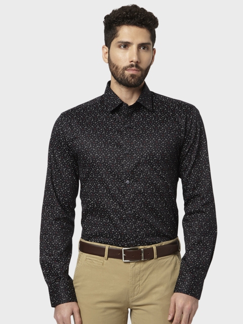 

Park Avenue Men Black Slim Fit Printed Party Shirt