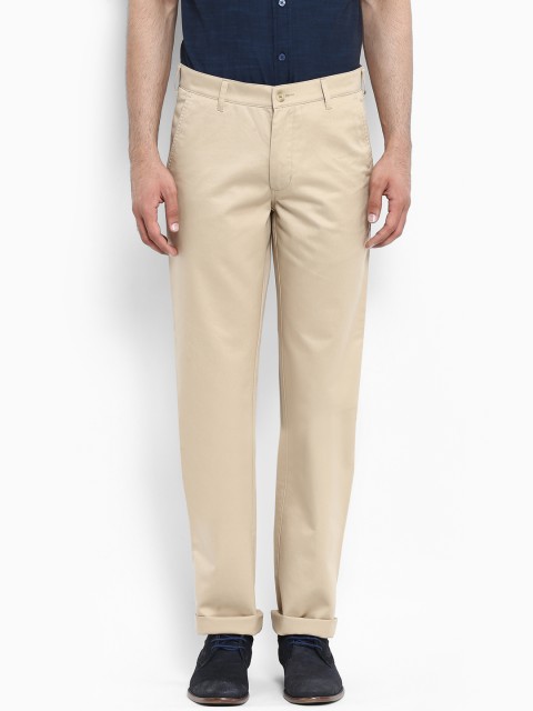 

ColorPlus Men Beige Slim Fit Solid Chinos