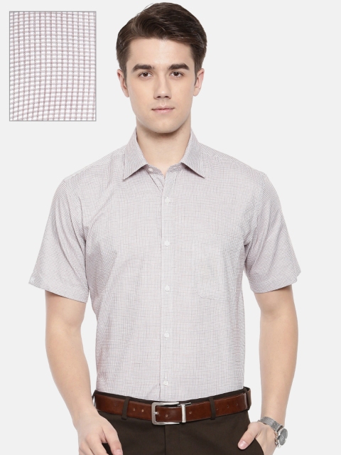 

Raymond Men Brown Regular Fit Checked Formal Shirt