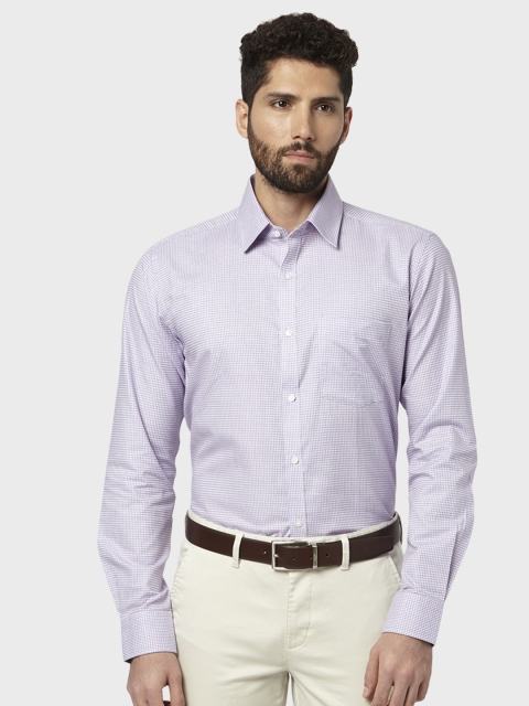 

Park Avenue Men Purple Slim Fit Checked Formal Shirt