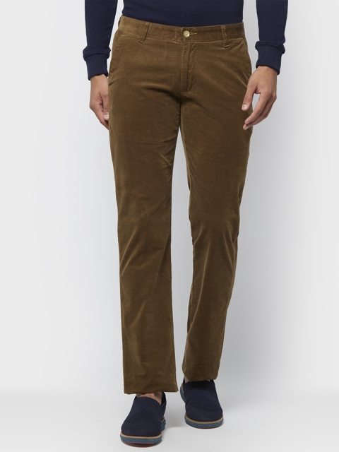

Raymond Men Khaki Slim Fit Solid Regular Trousers