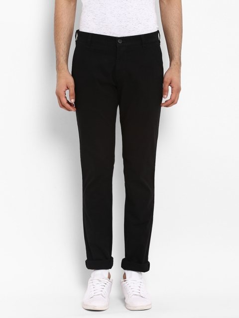 

Parx Men Black Slim Fit Solid Regular Trousers