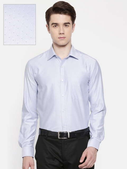 

Raymond Men Blue Contemporary Fit Self-Design Formal Shirt