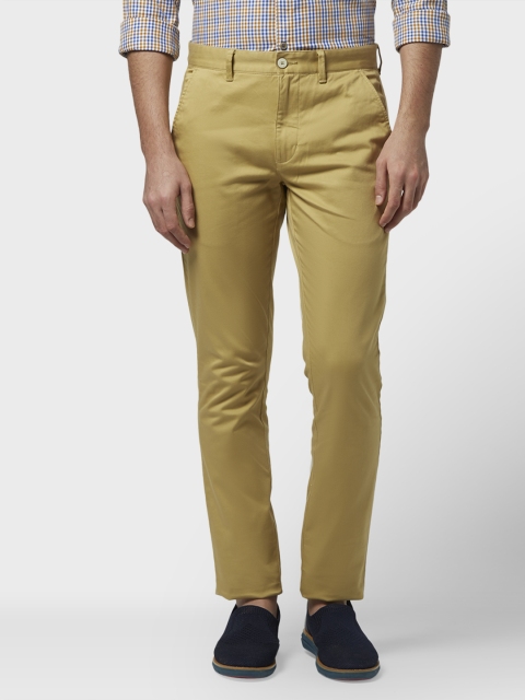 

Park Avenue Men Khaki Regular Fit Solid Chinos