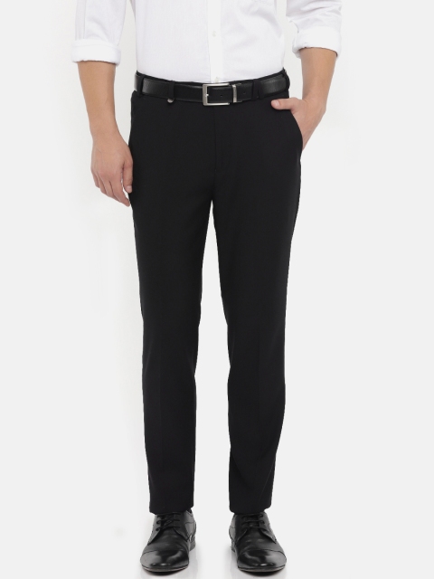 

Park Avenue Men Black Neo Tapered Fit Solid Formal Trousers