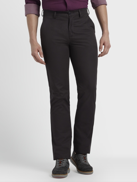 

ColorPlus Men Grey Slim Fit Solid Formal Trousers