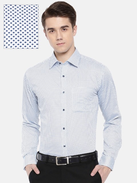 

Raymond Men Blue Slim Fit Printed Formal Shirt
