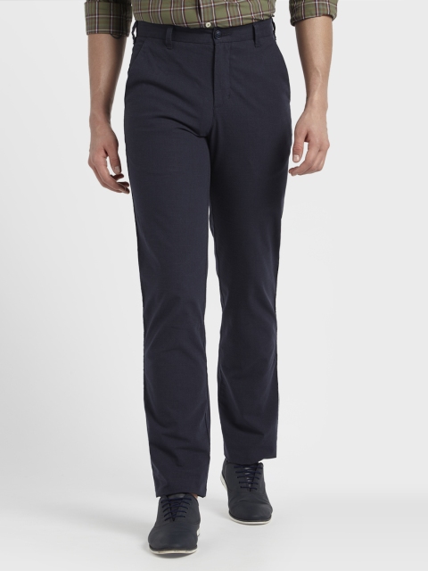

ColorPlus Men Navy Blue Slim Fit Solid Formal Trousers