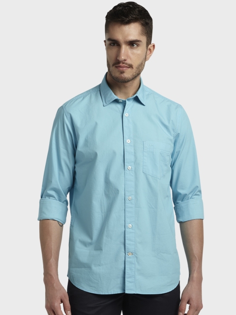 

ColorPlus Men Blue Tailored Fit Solid Casual Shirt