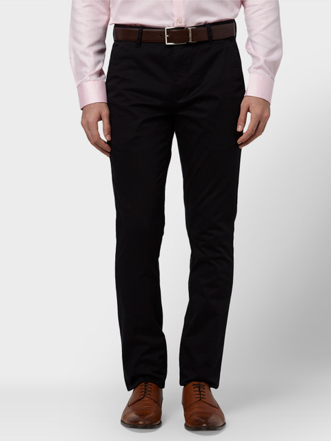 

Park Avenue Men Black Regular Fit Solid Formal Trousers