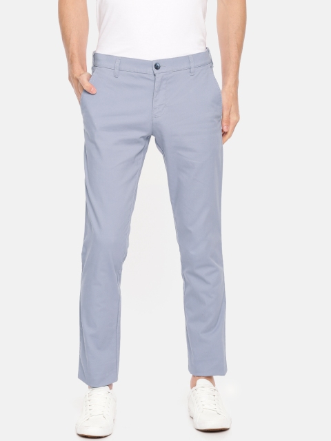 

Parx Men Blue Slim Fit Solid Trousers