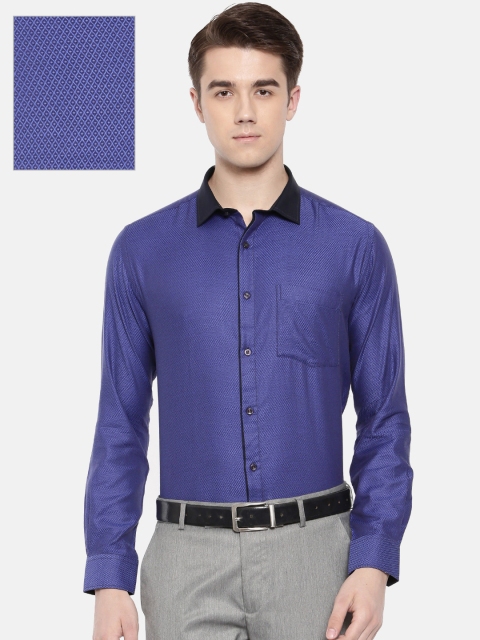 

Park Avenue Men Blue Slim Fit Printed Formal Shirt