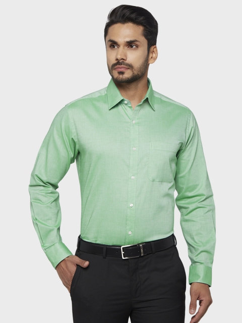 

Raymond Men Green Slim Fit Solid Formal Shirt