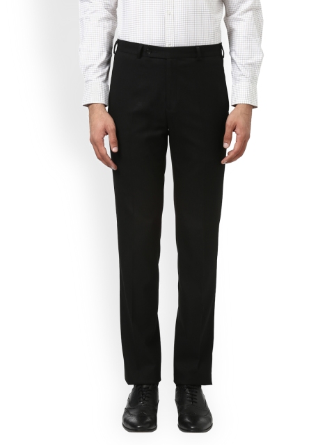 

Raymond Men Black Regular Fit Solid Formal Trousers