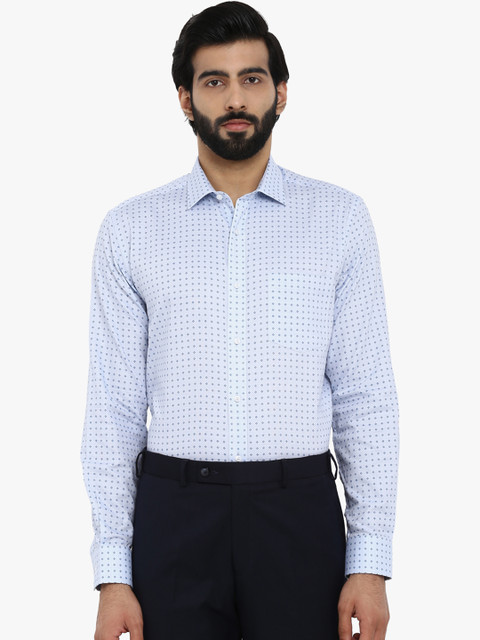 

Park Avenue Men Blue Regular Fit Printed Formal Shirt