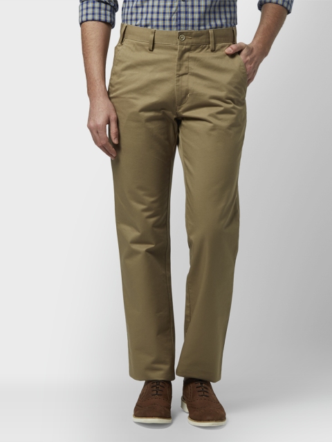 

Park Avenue Men Khaki Slim Fit Solid Chinos