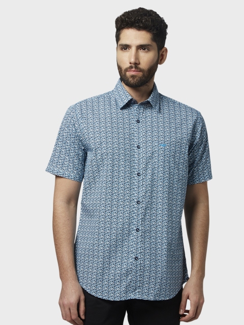 

Park Avenue Men Blue Slim Fit Printed Casual Shirt