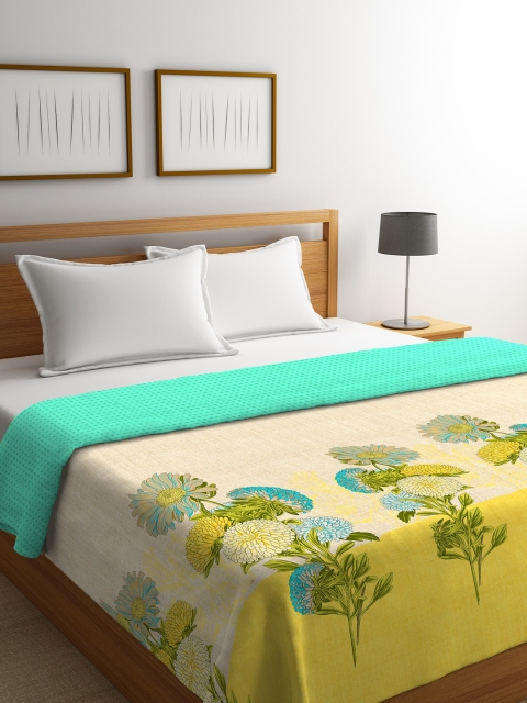 

Portico New York Green & Yellow Floral 120 GSM Double Bed Comforter