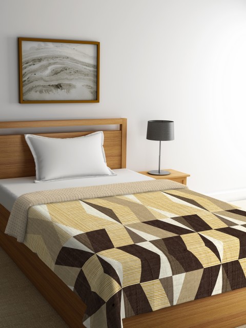 

Portico New York Brown & Beige Abstract AC Room 120 GSM Single Bed Comforter