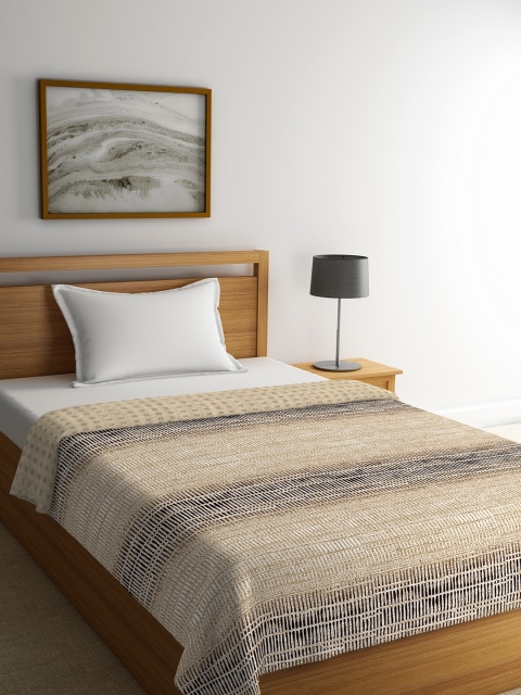 

Portico New York Brown Striped AC Room 120 GSM Single Bed Comforter