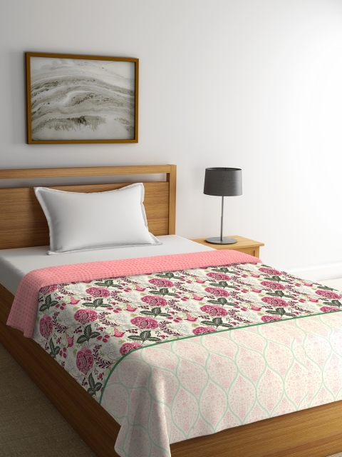 

Portico New York Pink & White Floral AC Room 120 GSM Single Bed Comforter
