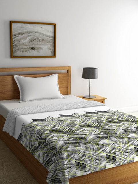 

Portico New York Green Abstract AC Room 120 GSM Single Bed Comforter