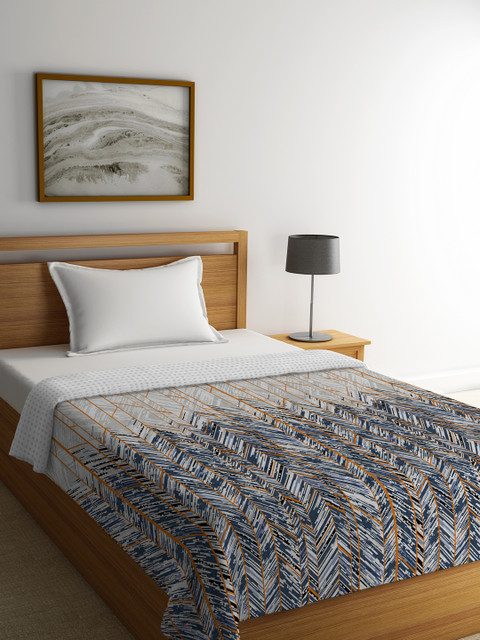 

Portico New York Blue Abstract AC Room 120 GSM Single Bed Comforter