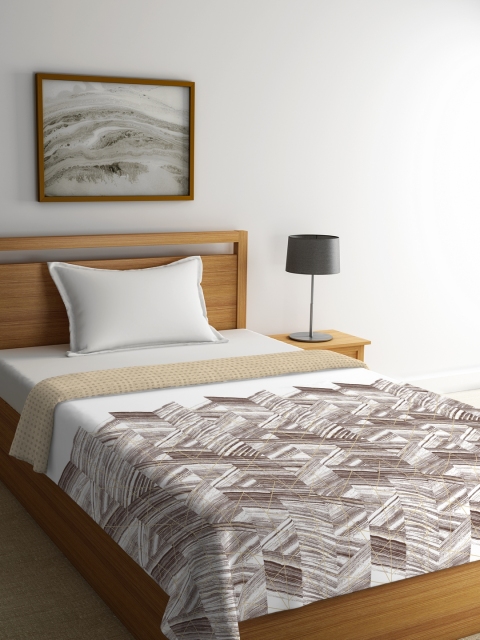 

Portico New York Brown Abstract AC Room 120 GSM Single Bed Comforter