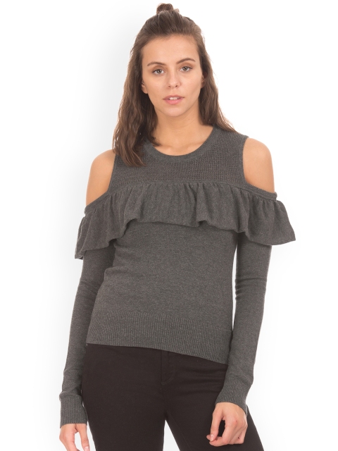 

Aeropostale Women Grey Solid Sweater