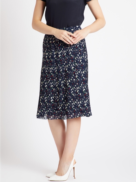 

COVER STORY Women Blue Printed A-Line Skirt