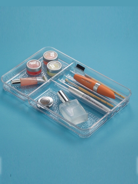 

INTERDESIGN White Textured Makeup Organiser