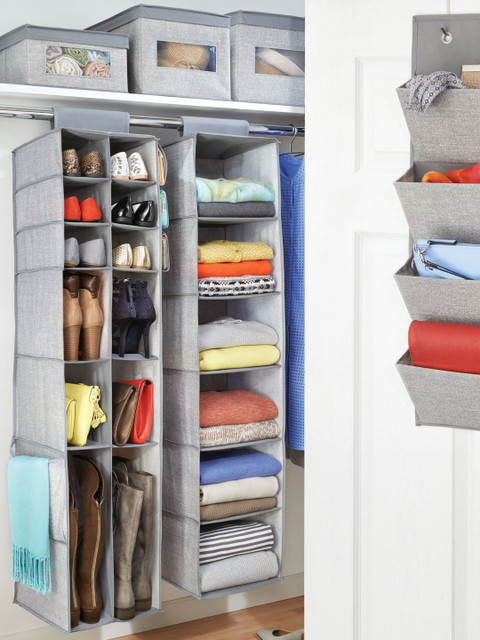 

INTERDESIGN Grey Closet Organiser