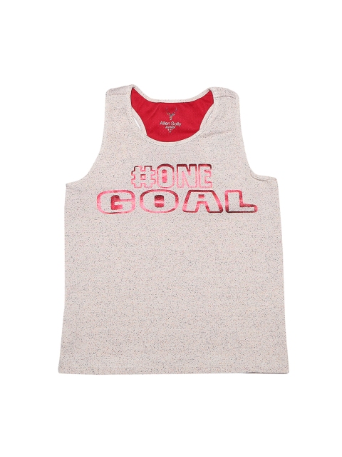 

Allen Solly Junior Girls Grey Printed Scoop Neck T-shirt