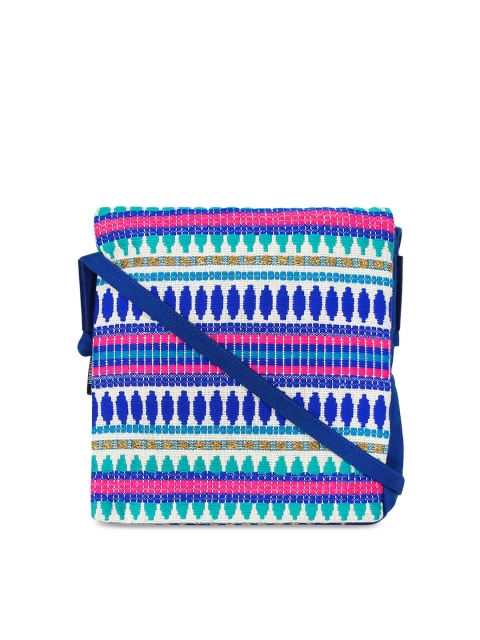 

Anekaant Multicoloured Self Design Sling Bag, Multi