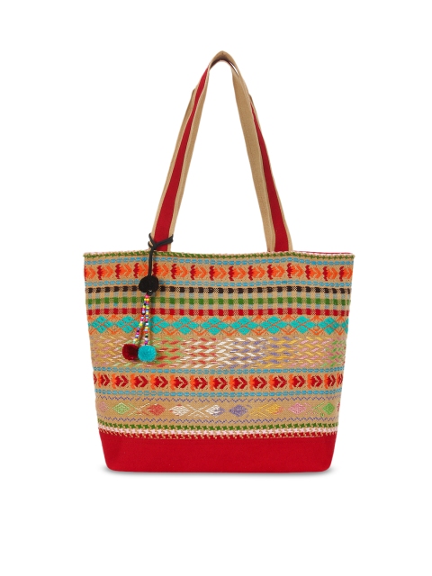 

Anekaant Multicoloured Self Design Tote Bag, Multi
