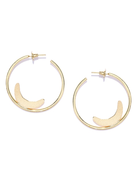 

pearlete Gold-Plated Handcrafted Circular Hoop Earrings