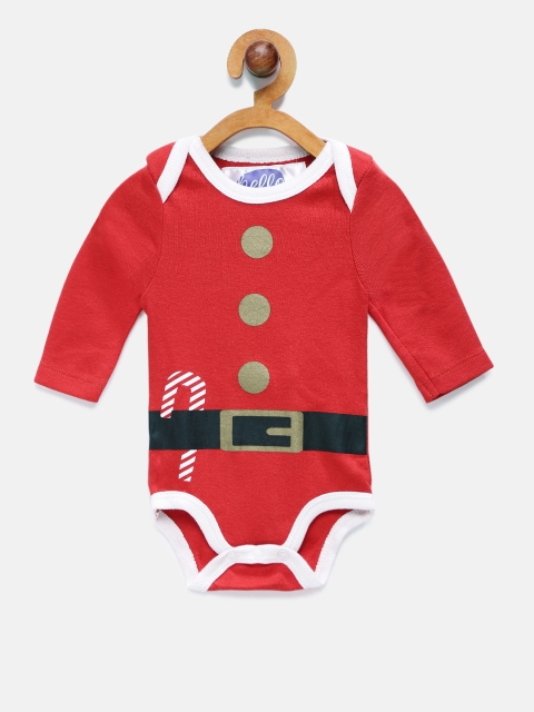 

EIMOIE Kids Red Solid Romper