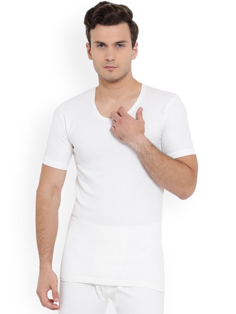 

Monte Carlo Men Off White Solid Thermal T-Shirt