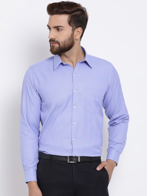 

Richlook Men Blue & Red Regular Fit Striped Formal Shirt