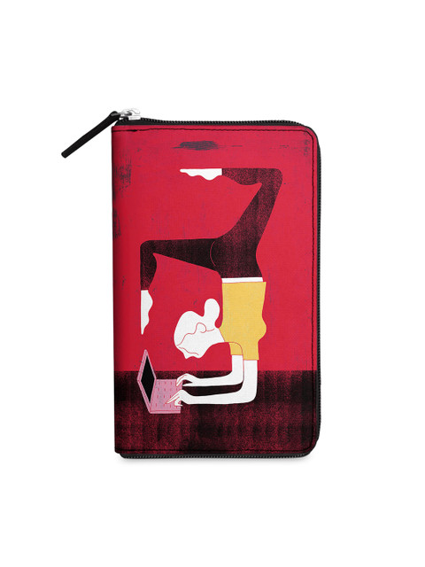 

DailyObjects Women Red Printed Passport Holder