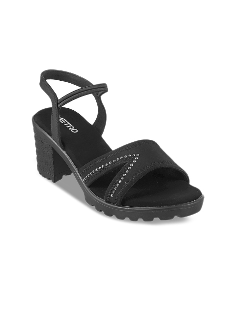 

Metro Women Black Solid Sandals