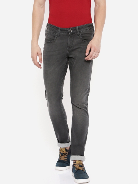 

Wrangler Men Grey Vegas Skinny Fit Low-Rise Clean Look Stretchable Jeans