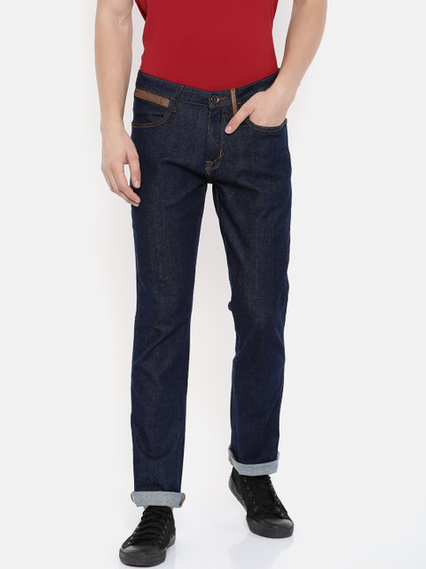 

Wrangler Men Navy Blue Millard Fit Low-Rise Clean Look Stretchable Jeans