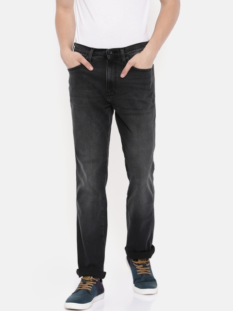 

Wrangler Men Black Texas Straight Fit Mid-Rise Clean Look Stretchable Jeans