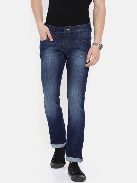 

Wrangler Men Blue Slim Skanders Fit Low-Rise Clean Look Stretchable Jeans