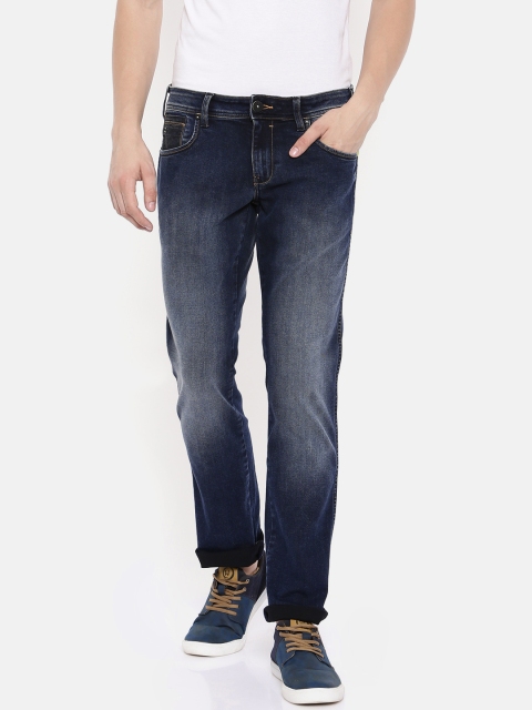 

Wrangler Men Blue Rockville Regular Fit Low-Rise Clean Look Stretchable Jeans