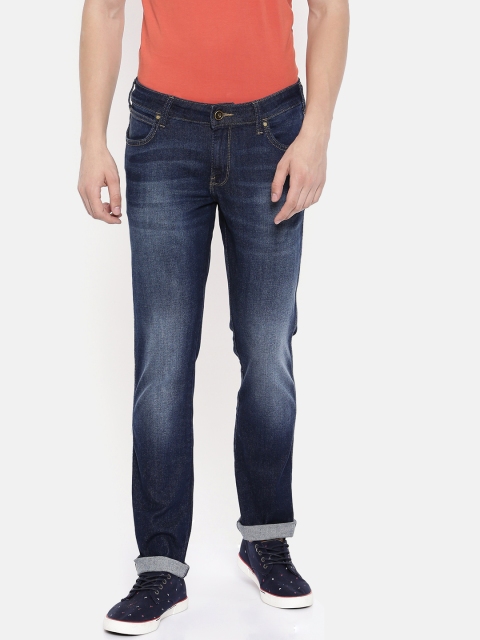

Wrangler Men Blue Skanders Slim Fit Low-Rise Clean Look Stretchable Jeans