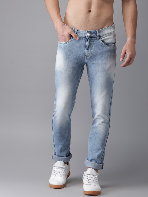

Flying Machine Men Blue Slim Tapered Micheal Fit Low-Rise Clean Look Stretchable Jeans